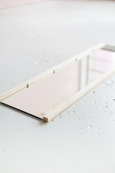 DIY Floor Mirror With Built-In Shelf
